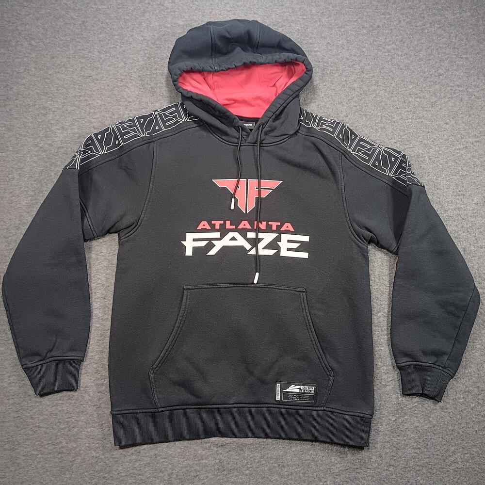 Atlanta Faze Hoodie Sweatshirt Mens Medium Black Red CDL Esports Call Of Duty